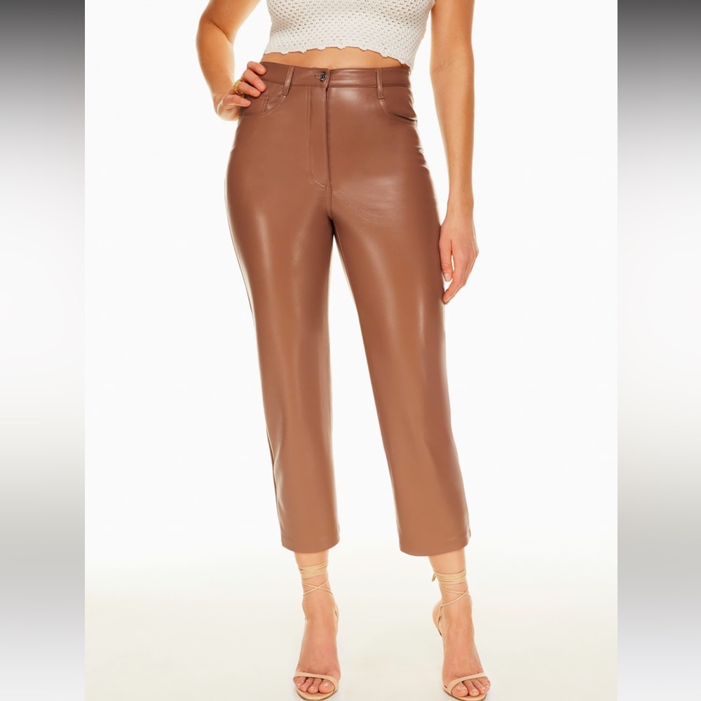 Aritzia Melina Crop Pant Faux Leather